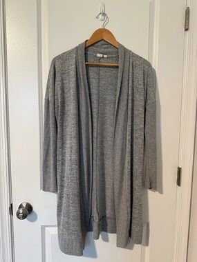 GAP Light Gray Open-Front Women's Cardigan